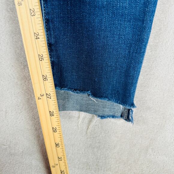 Pilcro and the Letterpress Jeans Womens 28 Dark Wash Blue Denim Mid Rise Skinny - Picture 13 of 13
